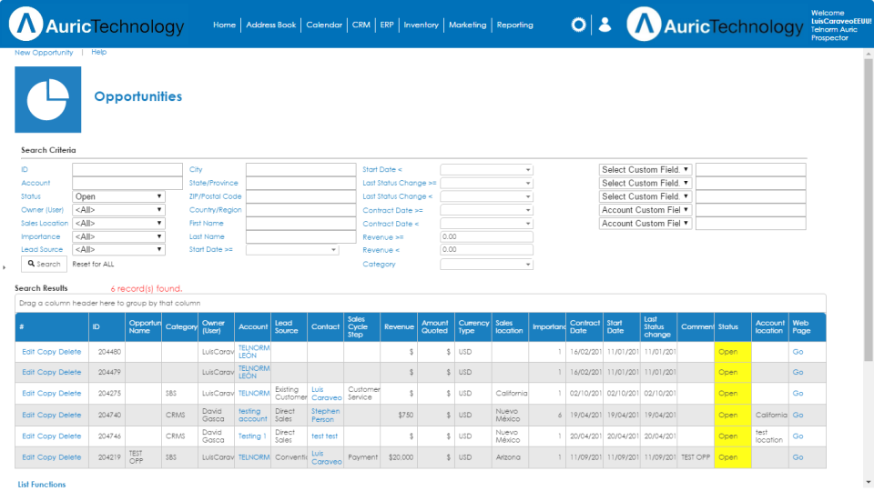 screenshot of Auric Prospector